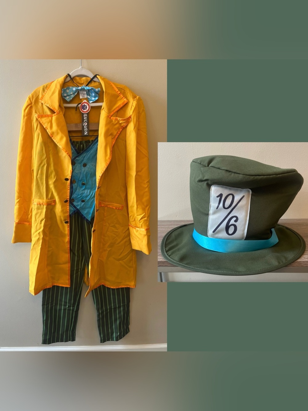 NWT Mad Hatter Costume Men's Size Large Alice in Wonderland Cosplay